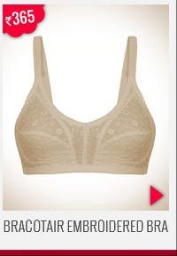 Bracotair Non Padded Wire Free Embroidered Bra.