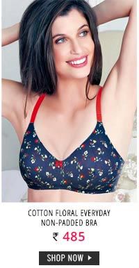 Enamor Cotton Floral Everyday Non-Padded Bra.