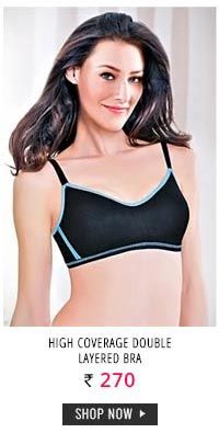 Enamor High Coverage Double Layered Bra.