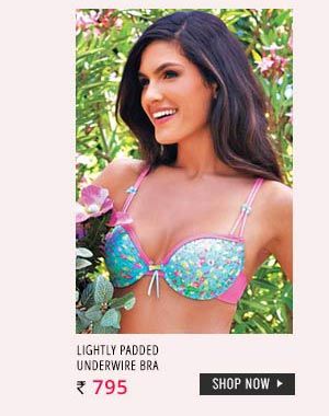 Enamor Lightly Padded Underwire Bra.