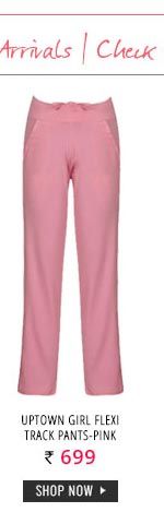 Lovable Uptown Girl Flexi Track Pants-Pink