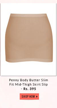 Penny Body Butter Slim Fit Mid-Thigh Skirt Slip-Skin