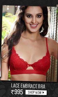 Penny Lace Embrace Non Padded Underwired Bra - Red