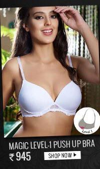 Penny Non Wire Magic Level-1 Push Up Padded Bra - White