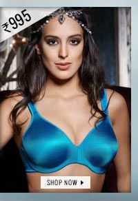 Penny Plus Luster Full Coverage Padded Wired Best Tee Bra - Jade.