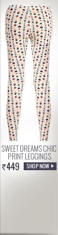Sweet Dreams Chic Print Cotton Blend Ankle Length Leggings