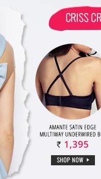 Amante Satin Edge Multiway Underwired Bra.