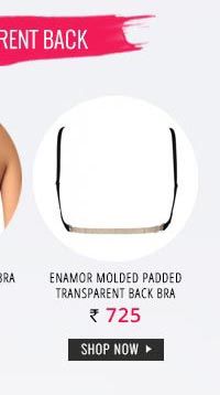 Enamor Molded Padded Transparent Back Bra