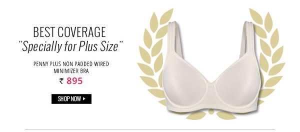 Penny Plus Non Padded Wired Minimizer Bra - White.