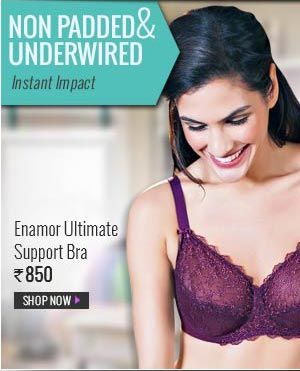 Enamor Non Padded Underwire Ultimate Support Bra