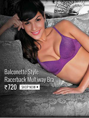 Enamor Balconette Style Padded Underwired Racerback Multiway Bra