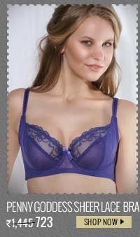 Penny Goddess Sheer Lace Underwired Bra