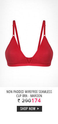 Lovable Non Padded Wirefree Seamless Cup Bra - Maroon
