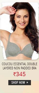 Coucou Essential Double Layered High Coverage Non Padded Wired Grey Bra