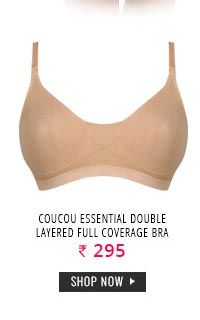 Coucou Essential Double Layered Full Coverage Non Padded Non Wired Bra-Nude