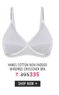 Hanes Cotton Non Padded Wirefree Crossover Bra