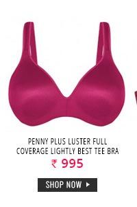 Penny Plus Luster Full Coverage Lightly Padded Wired Best Tee Bra - Sinberry