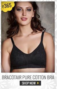 Bracotair Pure Cotton Full Coverage Bra with Side and Bottom Shaping Panels