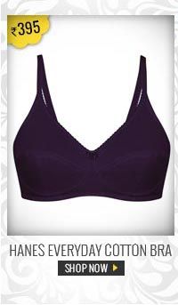 Hanes Cotton Comfy Everyday Essential Non Wired Bra.