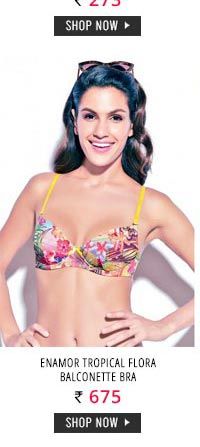 Enamor Tropical Flora Balconette Bra