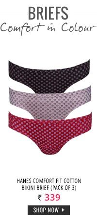 Hanes Comfort Fit Cotton Bikini Brief (Pack of 3)