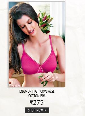 Enamor High Coverage Cotton Bra.