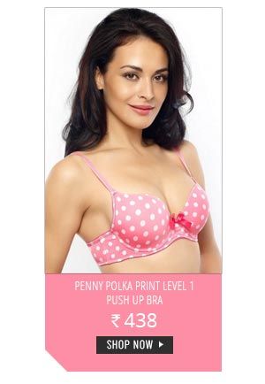 Penny Polka Print Level 1 Push Up Bra.