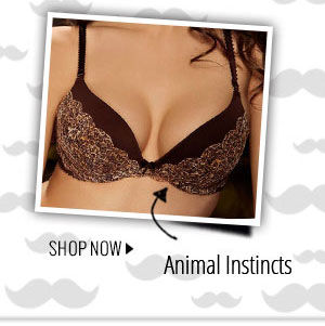 Amante Leopard Print Plunge Push Up Bra.