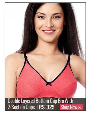 Coucou Double Layered Bottom Cup Bra With 2-Section Cups.