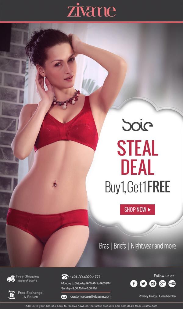 Pay for 1 Get 2, on SOIE Lingerie.