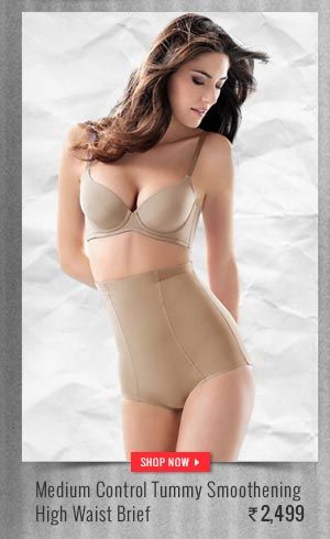 Triumph Cool Sensation Medium Control Tummy Smoothening High Waist Brief-Skin.