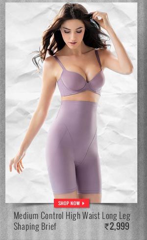 Triumph Cool Sensation Medium Control High Waist Long Leg Shaping Brief-Rose.