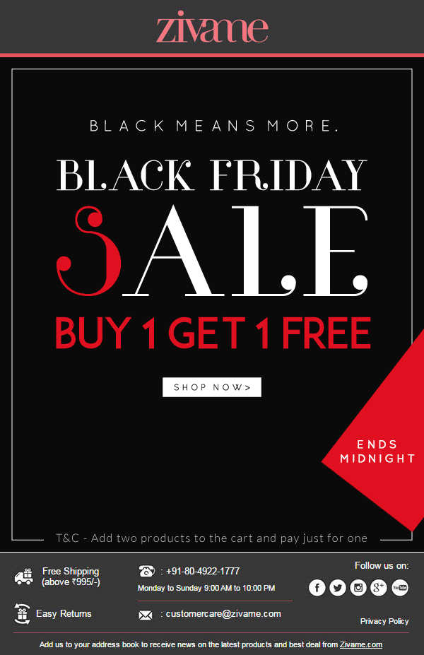 Black Friday Exclusive Offer - Buy 1 Get 1 FREE.