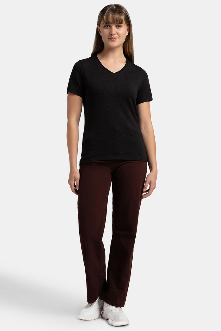 Jockey Soft Cotton Stretch V neck Tee