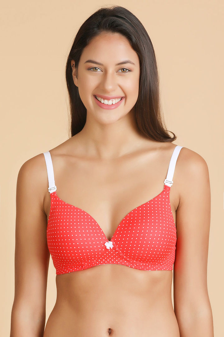 Enamor Perky Polka Padded Wirefree Bra
