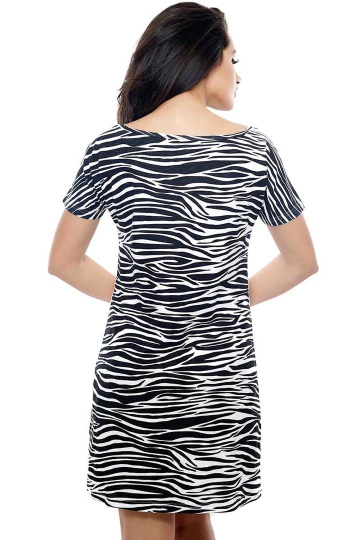 Zivame Cotton Wild Safari Zzzebra OffShoulder Nightdress buy