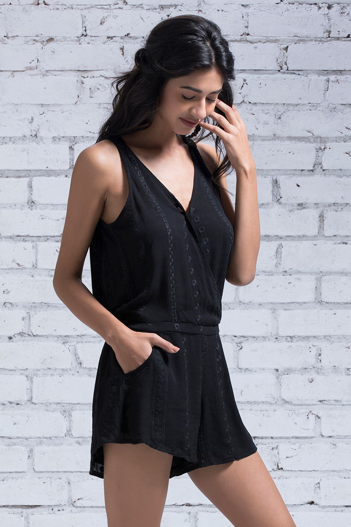 Zivame Boho Belle Embroidered Playsuit