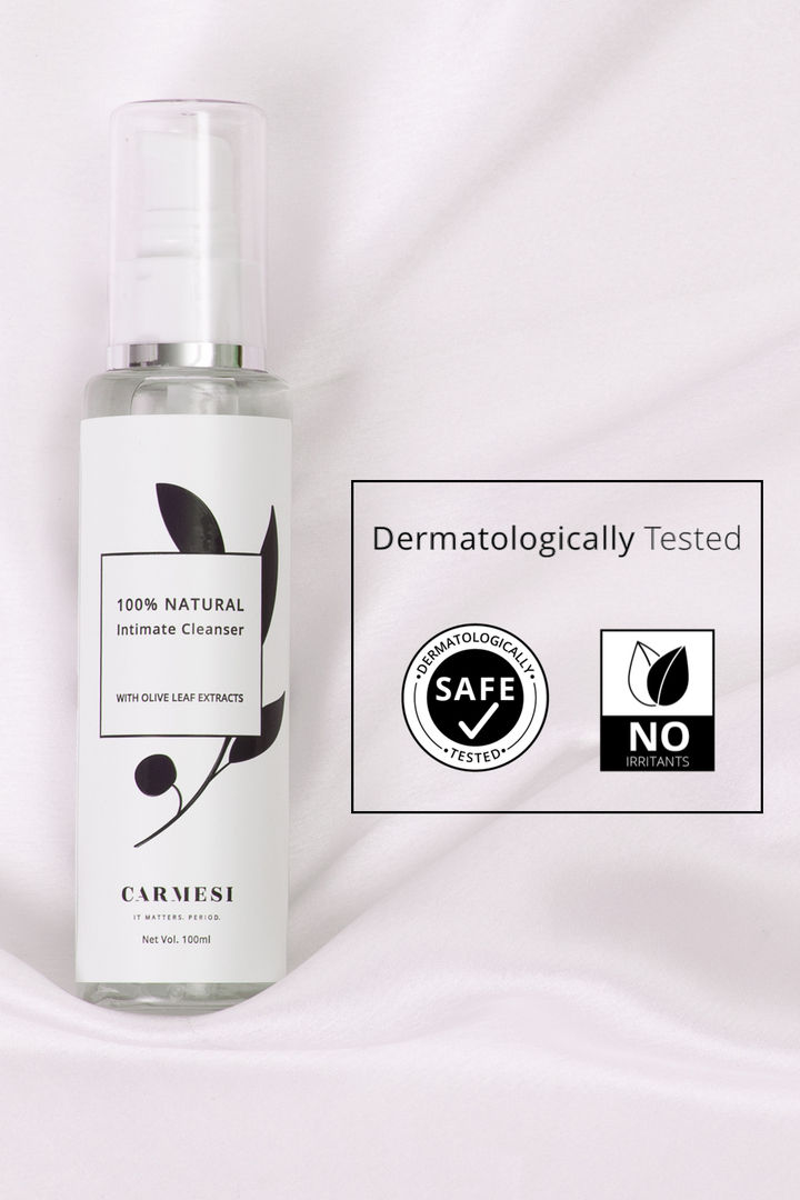 Carmesi All Natural Intimate Cleanser for Women With Anti Bacterial properties of Olive Leaf 100 ml