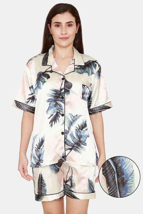 Buy Coucou Polyester Spandex Printed 