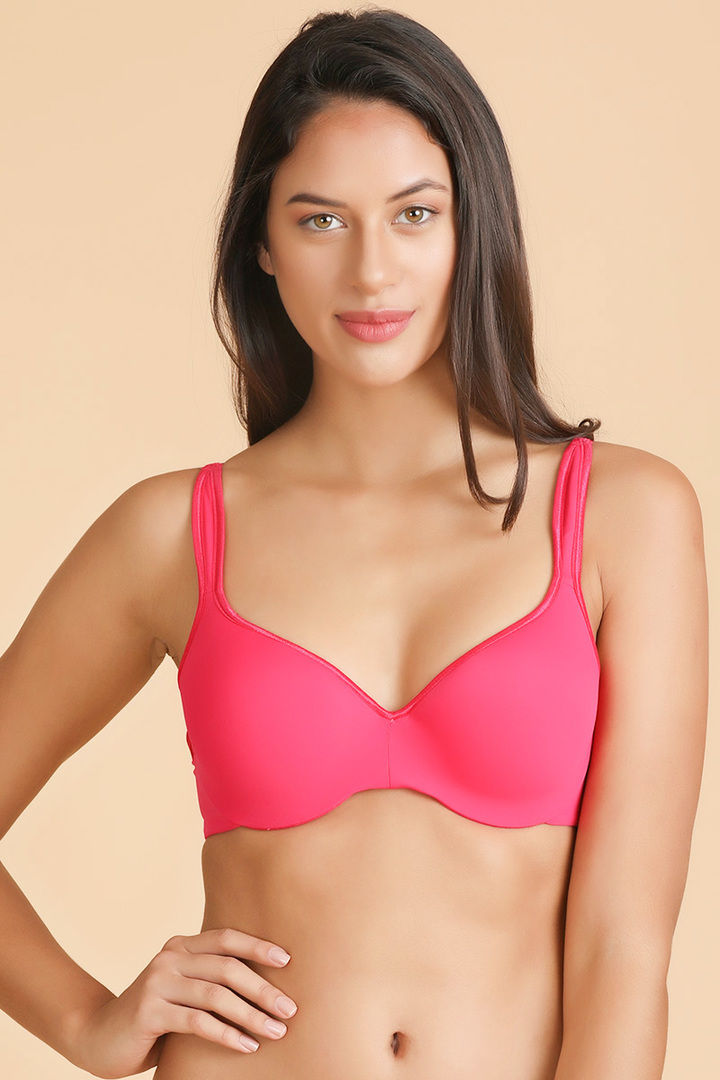 Enamor Lightly Padded Wired Satin Smooth High Coverage T Shirt Bra
