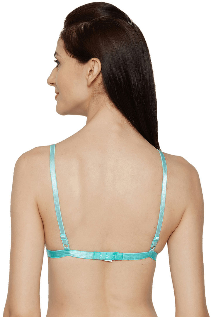 InnerSense Organic Cotton Double Layered Wirefree Cotton Lined Plunge Neck Floral Print Bra