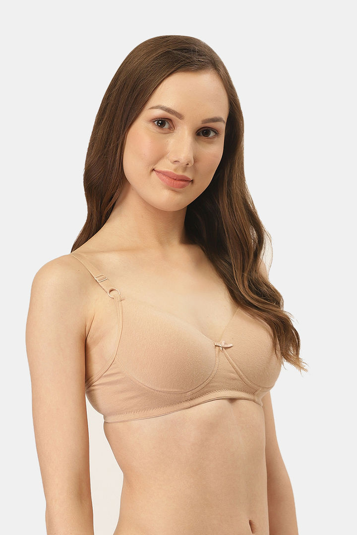 InnerSense Organic Cotton Full Coverage Cotton Lined No Bra Line T Shirt Bra