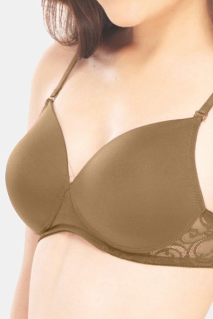 Lovable Padded Wirefree Side Smoothening Multiway Lace T Shirt Bra