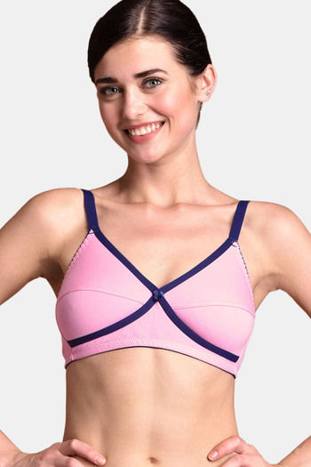 Rosaline All Day Comfort Full Coverage Crossover Style Bra- Pink