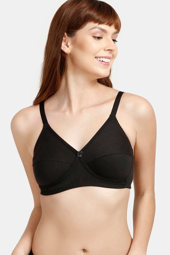 Rosaline All Day Comfort Full Coverage Crossover Style Bra- Black