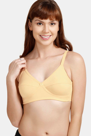 Rosaline All Day Comfort Full Coverage Crossover Style Bra- Skin