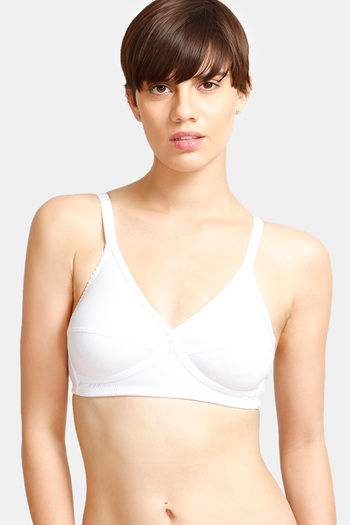 Rosaline All Day Comfort Full Coverage Crossover Style Bra- White