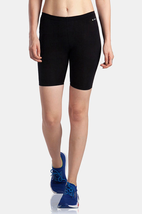 high waisted black cotton shorts