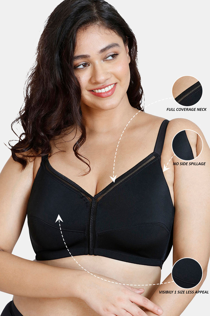 Zivame True Curv Single Layered Non Wired Full Coverage Minimiser Bra