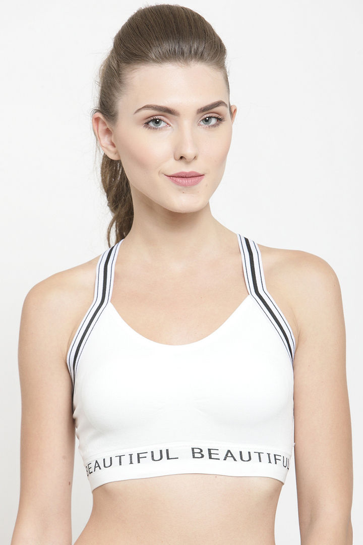 Pretty Cat Double Layered Full Coverage With Removable Pad Sports Bra